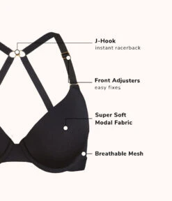 The All-Day T-Shirt Bra Bundle: Toasted Almond/Jet Black -Wear Lively Shop 4 product flat the all day t shirt bra bundle multi 1