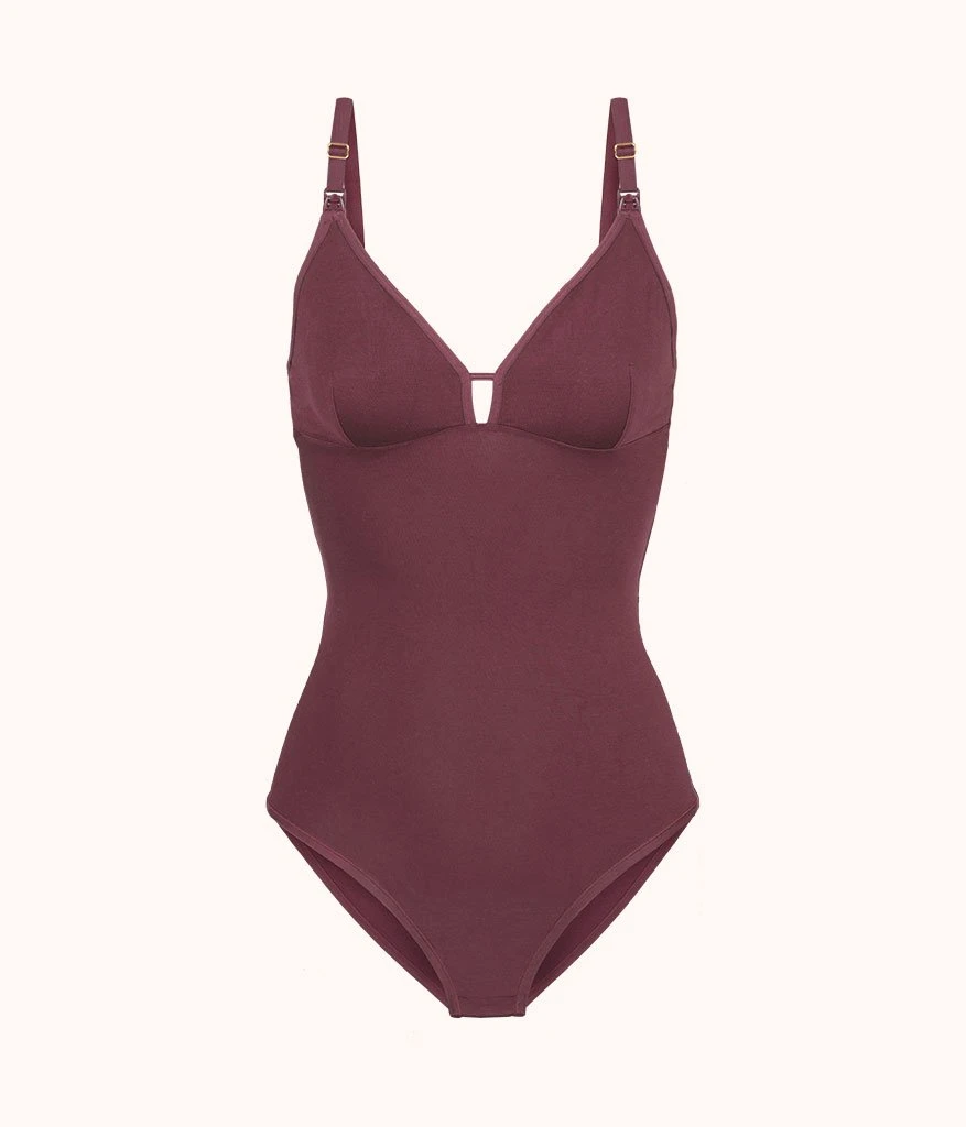 The All-Day Nursing Bodysuit: Plum 5 The All-Day Nursing Bodysuit: Plum - Image 5