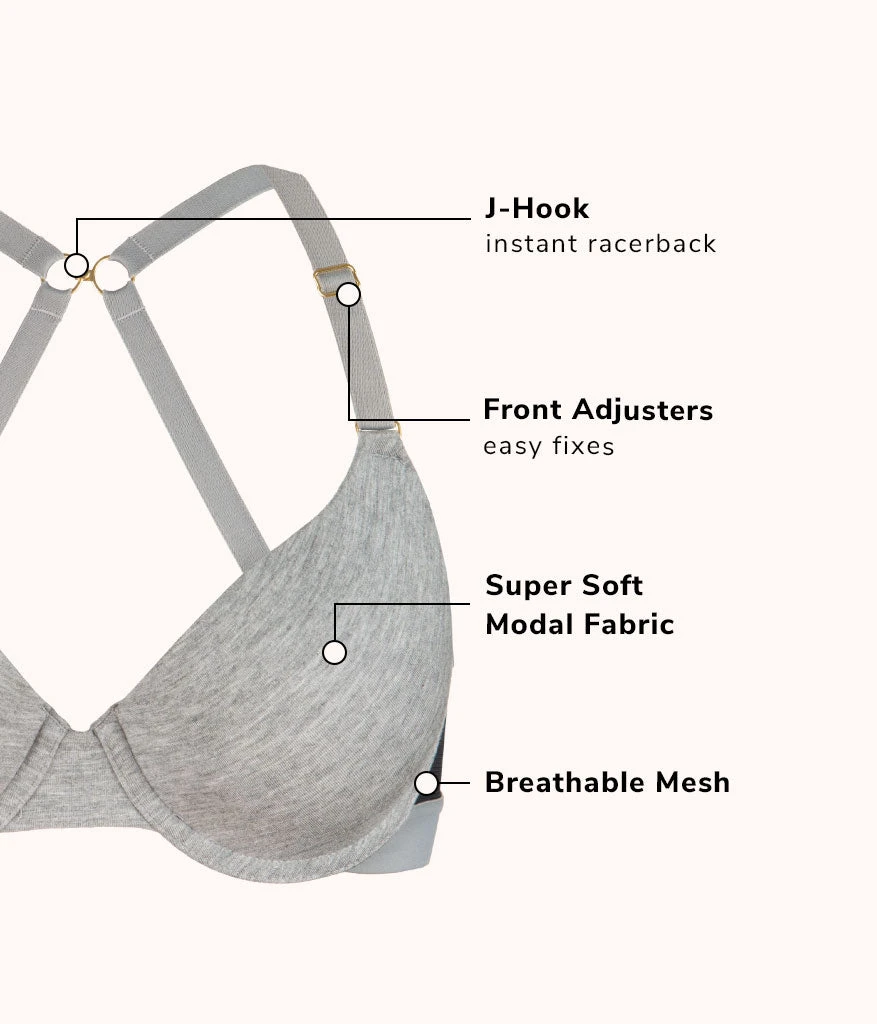 The All-Day T-Shirt Bra: Heather Gray - Image 5