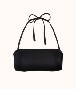 The Swim Bandeau: Jet Black -Wear Lively Shop 4 product flat front bandeau jet black 2d053f92 2f90 4779 86c4 9b7e79bcda5a