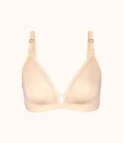 The Busty Nursing Bralette: Toasted Almond -Wear Lively Shop 4 product flat front busty maternity bralette toasted almond 3c22a5d8 0a0a 4b4a becc 7f5446200702