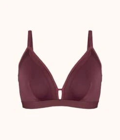The Luxe Trim Busty Bralette: Plum -Wear Lively Shop 4 product flat front luxe trim busty bralette plum 721ec5af 2c56 4ecf a352 2c4512799501
