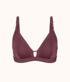 The Mesh Trim Nursing Bralette: Plum 11 The Mesh Trim Nursing Bralette: Plum -Wear Lively Shop 4 product flat front mesh trim maternity bralette plum b04c6383 12ab 43f7 82c2 a5feecba3f9f