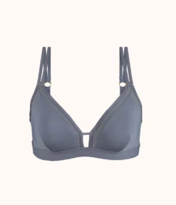 The Mesh Trim Padded Bralette: Smoke -Wear Lively Shop 4 product flat front mesh trim padded bralette smoke bf6171e3 986f 428c 9622 b6581f093303