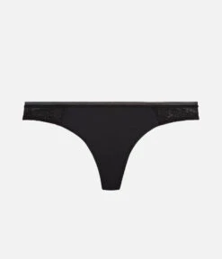 The Palm Lace Thong: Jet Black 8 The Palm Lace Thong: Jet Black -Wear Lively Shop 4 product flat front palm lace thong jet black