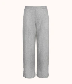 The Ribbed Lounge Pant: Heather Gray