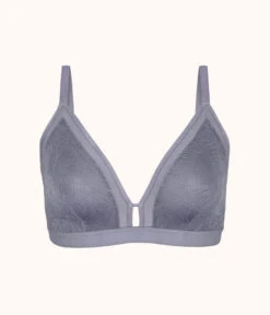 The Smooth Lace Busty Bralette: Smoke -Wear Lively Shop 4 product flat front smooth lace busty bralette smoke d850cf8e 40b0 46d1 823a 999c51e4cff3