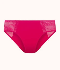 The Smooth Lace High Waist Bikini: Magenta -Wear Lively Shop 4 product flat front smooth lace high waist bikini magenta