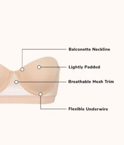 The Smooth Strapless: Toasted Almond 10 The Smooth Strapless: Toasted Almond -Wear Lively Shop 4 product flat front smooth strapless toasted almond