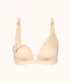 The Busty Nursing Bralette: Toasted Almond -Wear Lively Shop 5 product flat1 front busty maternity bralette toasted almond 11d35bfa 7ebb 45f8 a9c2 e4dd42911df8