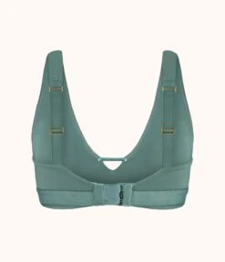 The Eco Deep V Bralette: Harbor Green -Wear Lively Shop 5 product flat back eco deep v bralette harbor green e8880eb6 7f5e 479b b150 4e4417df78ac
