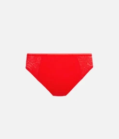 The Lace High Waist Bikini: Tomato Red -Wear Lively Shop 5 product flat back lace high waist bikini tomato