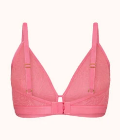The Palm Lace Busty Bralette: Pink Hibiscus -Wear Lively Shop 5 product flat back palm lace busty bralette pink hibiscus
