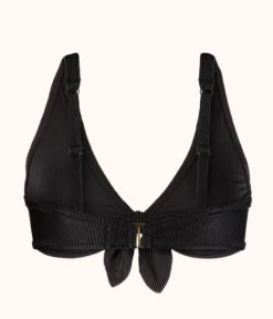 The Swim Ribbed Plunge Bralette: Jet Black -Wear Lively Shop 5 product flat back ribbed plunge bralette jet black d70e8587 5c87 4b67 bcae ab46ad286576