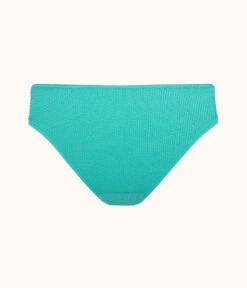 The Swim Ruched High Waist Bikini Bottom: Aquamarine -Wear Lively Shop 5 product flat back ruched high waist bikini aquamarine