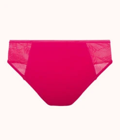 The Smooth Lace High Waist Bikini: Magenta -Wear Lively Shop 5 product flat back smooth lace high waist bikini magenta