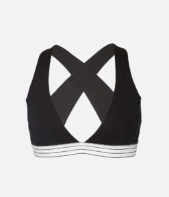 The Cross Back Bralette: Jet Black -Wear Lively Shop 5 product flat front cross back bralette jet black