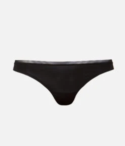 The No Show Thong: Jet Black -Wear Lively Shop 5 product flat front no show thong jet black