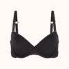 The Spacer T-Shirt Bra: Jet Black -Wear Lively Shop 5 product flat front spacer tshirt bra jet black