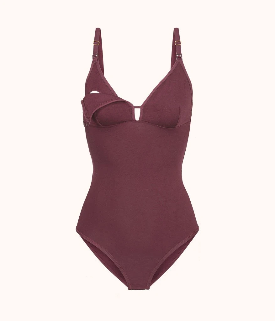 The All-Day Nursing Bodysuit: Plum 6 The All-Day Nursing Bodysuit: Plum - Image 6