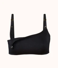 The All-Day Nursing Bralette: Jet Black -Wear Lively Shop 5 product flat front1 all day maternity bralette jet black