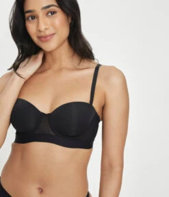 The Smooth Strapless: Jet Black -Wear Lively Shop 6 on model back2 smooth strapless jet black