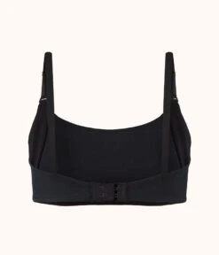 The All-Day Nursing Bralette: Jet Black -Wear Lively Shop 6 product flat back all day maternity bralette jet black