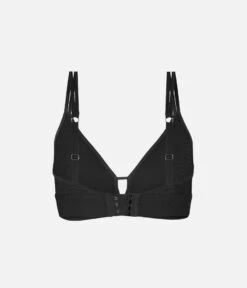 The Stripe Mesh Bralette: Jet Black -Wear Lively Shop 6 product flat back stripe mesh bralette jet black