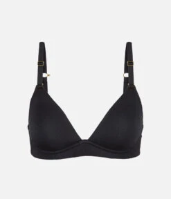 The All-Day Plunge No-Wire Bra: Jet Black -Wear Lively Shop 6 product flat front all day plunge no wire jet black