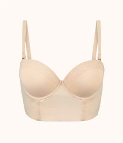 The Low Back Strapless: Toasted Almond -Wear Lively Shop 6 product flat front1 low back strapless toasted almond