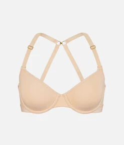 The Spacer Balconette Bra: Toasted Almond -Wear Lively Shop 6 product flat front1 spacer balconette toasted almond