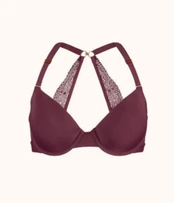 The T-Shirt Bra: Plum -Wear Lively Shop 6 product flat front1 t shirt bra plum d9e37991 d077 41be 982b 03806bd1a46d