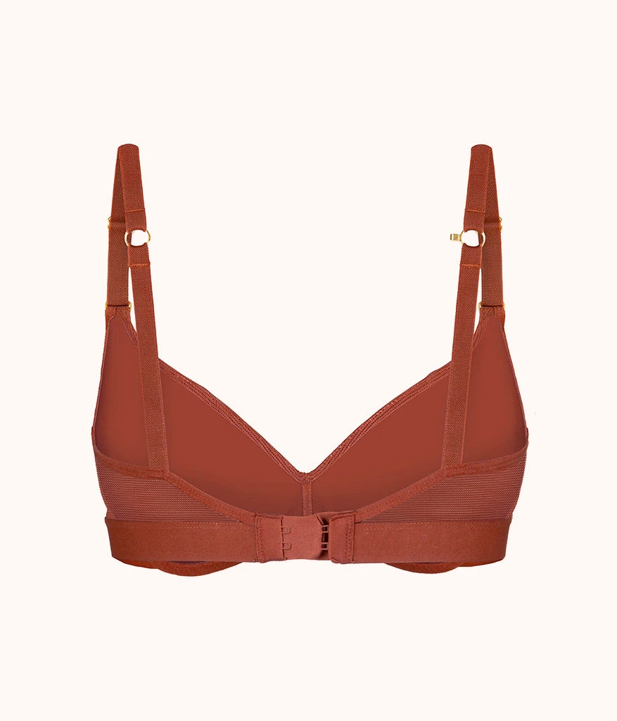 The Metallic Palm No-Wire Push-Up: Burnished Mahogany/Metallic Palm Print 3 The Metallic Palm No-Wire Push-Up: Burnished Mahogany/Metallic Palm Print - Image 3