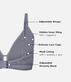 The Palm Lace Busty Bralette: Toasted Almond -Wear Lively Shop 7 product flat back palm lace busty bra toasted almond