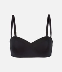 The No-Wire Strapless: Jet Black -Wear Lively Shop 7 product flat front1 no wire strapless jet black