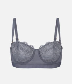 The Lace Strapless: Smoke -Wear Lively Shop 8 product flat front1 lace strapless smoke