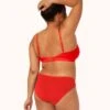 The Palm Lace Bikini: Tomato Red -Wear Lively Shop on model back palm lace bikini tomato 650c6236 adb6 4a30 aa80 fa470276de7c