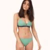 The Swim Bralette: Mint/Navy -Wear Lively Shop on model front bralette mint navy b857c8fb ebfc 49b7 a535 d2544df08463