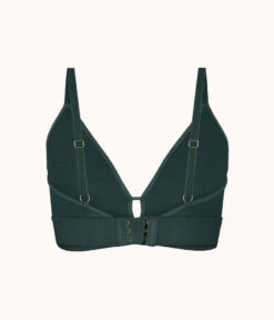 The Busty Stripe Mesh Bralette: Emerald -Wear Lively Shop product flat back busty stripe mesh bralette green 2f176fd1 8d72 4c2c 8b45 642e4b742f46