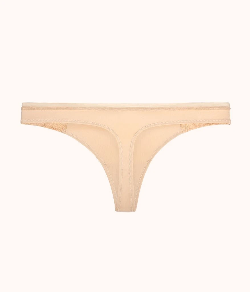 The Palm Lace Thong: Toasted Almond 5 The Palm Lace Thong: Toasted Almond - Image 5