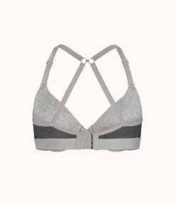 The All-Day T-Shirt Bra: Heather Gray -Wear Lively Shop product flat back1 modal t shirt bra heather gray dccc7e03 686e 4b80 a666 a595191f4a10