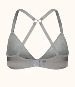 The All-Day Deep V No-Wire: Heather Gray -Wear Lively Shop product flat back1 modal v no wire heather gray 8ee1625f 05f3 4c54 8b5d bfac6e812900