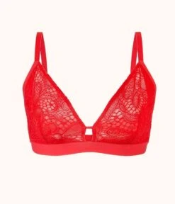 The Palm Lace Busty Bralette: Tomato Red 8 The Palm Lace Busty Bralette: Tomato Red -Wear Lively Shop product flat front palm lace busty bralette tomato red d7f532ce fbbc 4ac7 9831 cbec02e559e9
