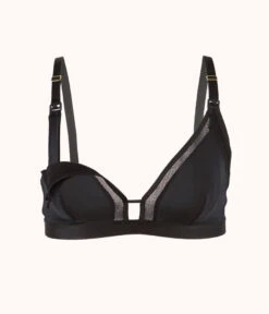 The Mesh Trim Nursing Bralette: Jet Black 11 The Mesh Trim Nursing Bralette: Jet Black -Wear Lively Shop product flat front1 maternity bralette jet black 81e9f80c 85a4 4c2e bece d0c1e24931f4