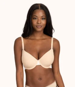 The T-Shirt Bra: Toasted Almond -Wear Lively Shop sizeswap 32DDD 1 front tshirt bra toasted almond