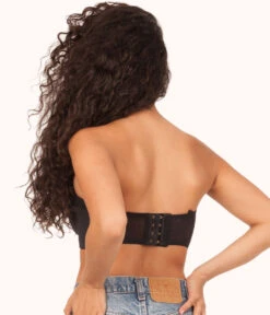 The No-Wire Strapless: Jet Black -Wear Lively Shop sizeswap 32DD 3 back no wire strapless jet black