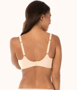 The Minimizer Bra: Toasted Almond -Wear Lively Shop sizeswap 34DD 3 back minimizer bra toasted almond