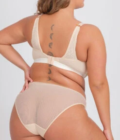 The T-Shirt Bra: Toasted Almond -Wear Lively Shop sizeswap 38DDD 4 back1 tshirt bra toasted almond