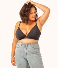 The Busty Bralette: Jet Black -Wear Lively Shop sizeswap 3 2side busty bra jet black